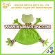 23CM High quality frog soft baby bibs rattle plush toys with custom logo