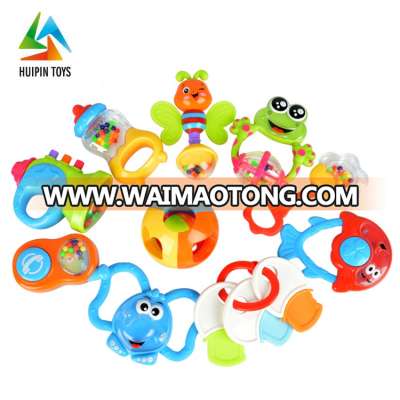 hot selling handbell multicolor toy baby rattle with low price 3101